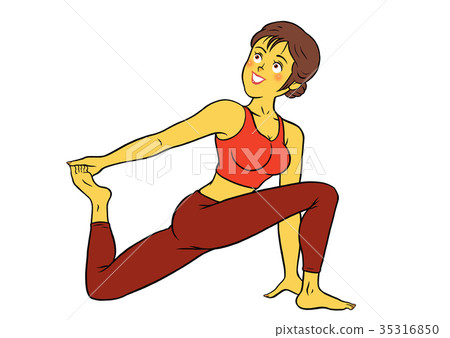 30s women doing diet yoga 35316850