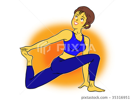 30s woman doing hot yoga 35316951
