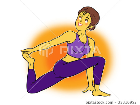 30s woman doing hot yoga 35316952