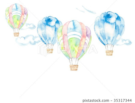 Balloon, landscape, clouds Balloon, landscape, clouds 35317344