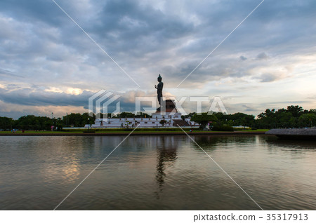 Buddha image in walking posture, Thailand Buddha image in walking posture, Thailand 35317913