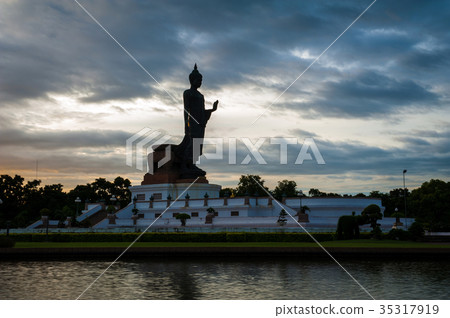 Buddha image in walking posture, Thailand Buddha image in walking posture, Thailand 35317919