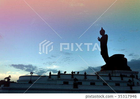 Buddha image in walking posture, Thailand Buddha image in walking posture, Thailand 35317946