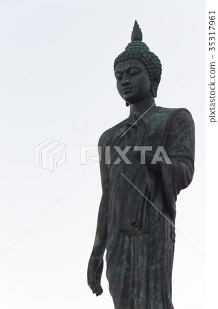 Buddha image in walking posture, Thailand 35317961