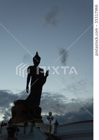 Buddha image in walking posture, Thailand Buddha image in walking posture, Thailand 35317966