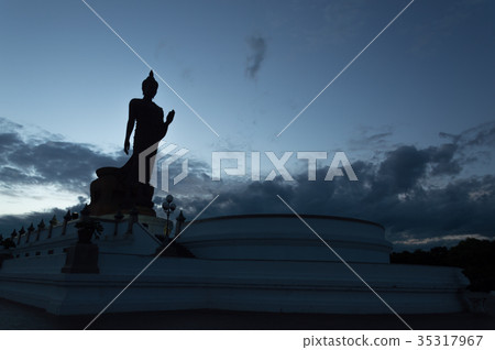 Buddha image in walking posture, Thailand Buddha image in walking posture, Thailand 35317967