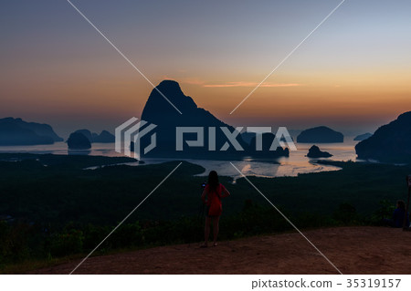 Sunrise at Samet Nang She View Point at thailand Sunrise at Samet Nang She View Point at thailand 35319157