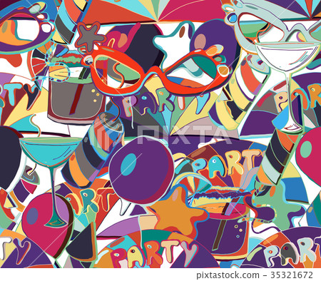 Cute brightly holiday seamless background.  35321672