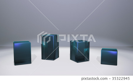 metal window display blue stand - Stock Illustration [35322945] - PIXTA