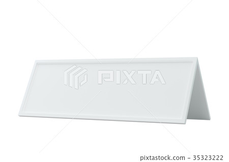 Blank white isolated sign plate abstract with 35323222