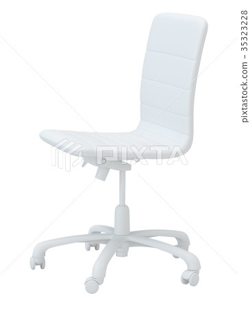 Isolated white office chair in studio. 3d Isolated white office chair in studio. 3d 35323228