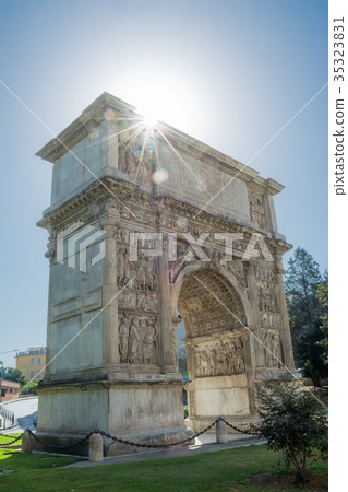Arch of Trajan in Benevento in backlight (Italy) 35323831