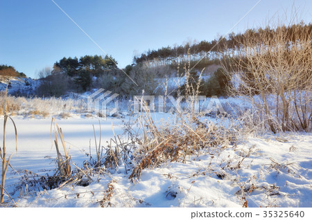 Beautiful landscape with first snow Beautiful landscape with first snow 35325640