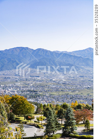 Kofu Basin overlooking from the hill Kofu Basin overlooking from the hill 35328289