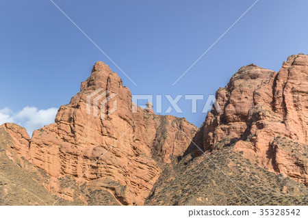 Rainbow mountains in asian geopark at China 35328542