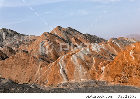 Rainbow mountains in asian geopark at China 35328553