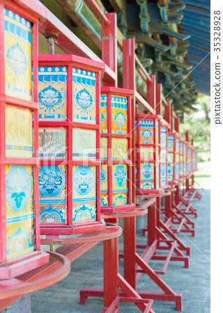 Mani car Tibetan Buddhist temple Biei shan Baotou City, Inner Mongolia, China 35328928