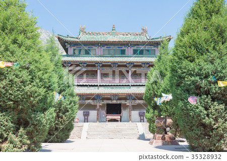 藏傳佛教寺廟Biei Shuang包頭市，內蒙古，中國 35328932