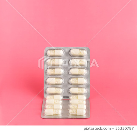 Blister pack of medicine capsules Blister pack of medicine capsules 35330797