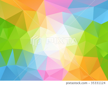 pastel rainbow polygon background - Stock Illustration [35331124] - PIXTA