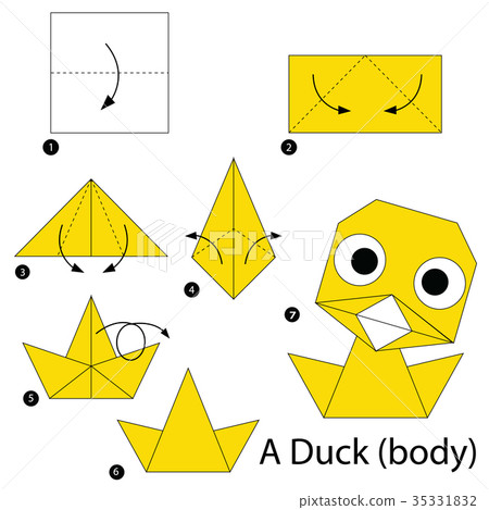 step instructions how to make origami A Duck  35331832