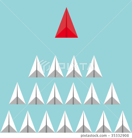 Business Concept With Paper Airplanes. Business Concept With Paper Airplanes. 35332908