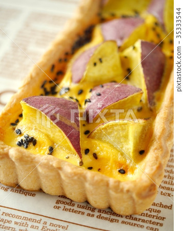 Sweet Potato Quiche Alphabet Back Vertical Stock Photo 35333544 Pixta