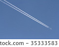 藍天和飛機雲彩 35333583