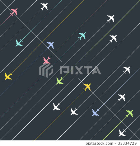 Airplane destinations. Adventure time concept 35334729