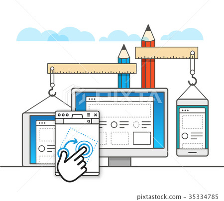 Web site constructor vector illustration Web site constructor vector illustration 35334785