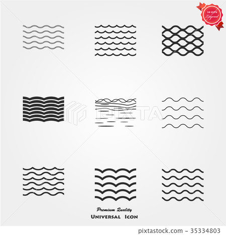 Sea icon set Sea icon set 35334803