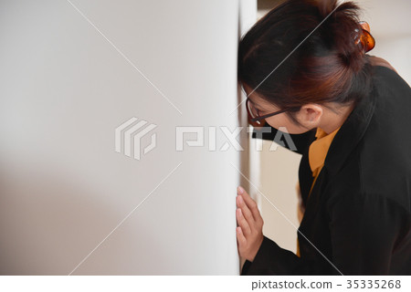 Exhausted, Tired Asian Business Beautiful woman. Exhausted, Tired Asian Business Beautiful woman. 35335268