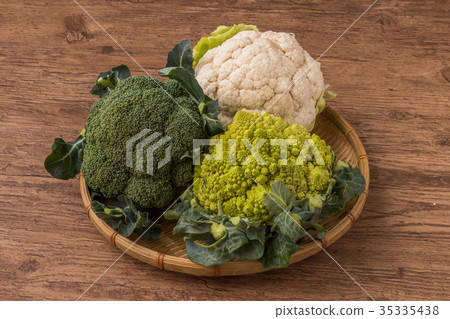 Broccoli and cauliflower Broccoli and cauliflower 35335438