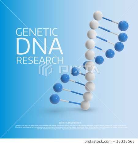 medical background with  3d Dna molecule. Po 35335565