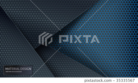 vector background. Overlapping carbon grid.  35335567