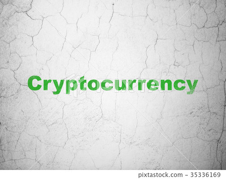 Data concept: Cryptocurrency on wall background Data concept: Cryptocurrency on wall background 35336169