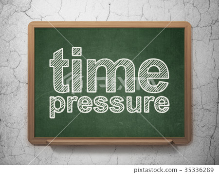 Timeline concept: Time Pressure on chalkboard Timeline concept: Time Pressure on chalkboard 35336289