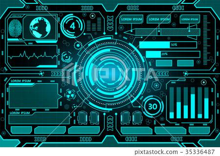 Futuristic interface hud technology background vec 35336487
