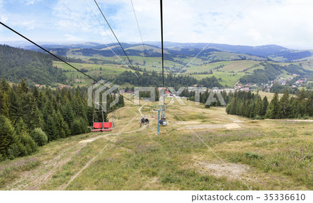 Chairlift with mountain landscape of the mountains 35336610