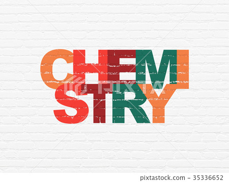Education concept: Chemistry on wall background Education concept: Chemistry on wall background 35336652