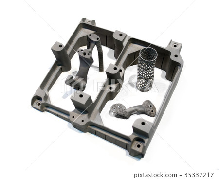 Object printed on metal 3d printer isolated on 35337217