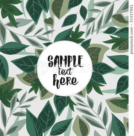 Background with green leaves 35337891