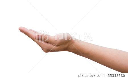 man hand open and ready to help or receive man hand open and ready to help or receive 35338380