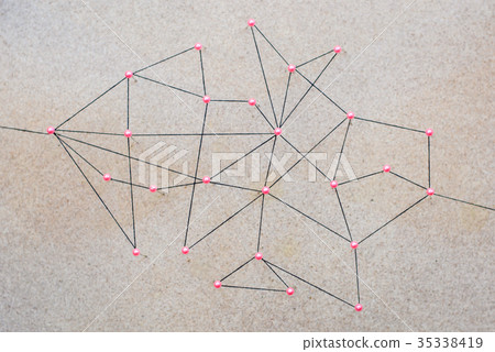 Simulate network structure from thread and pins Simulate network structure from thread and pins 35338419