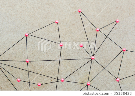 Simulate network structure from thread and pins Simulate network structure from thread and pins 35338423