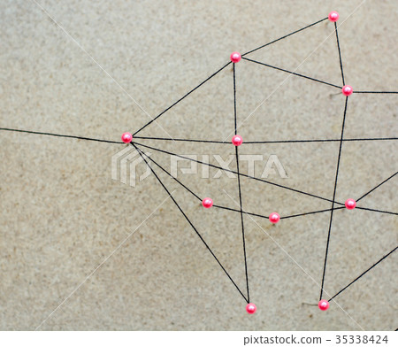 Simulate network structure from thread and pins Simulate network structure from thread and pins 35338424