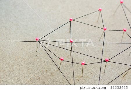 Simulate network structure from thread and pins Simulate network structure from thread and pins 35338425