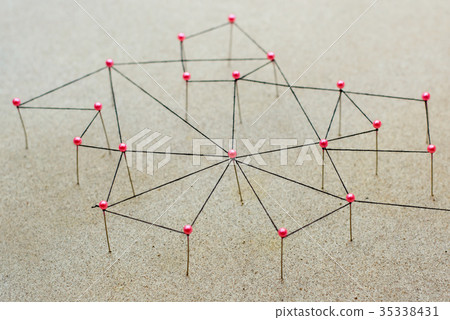 Simulate network structure from thread and pins Simulate network structure from thread and pins 35338431