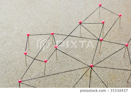 Simulate network structure from thread  and pins 35338437