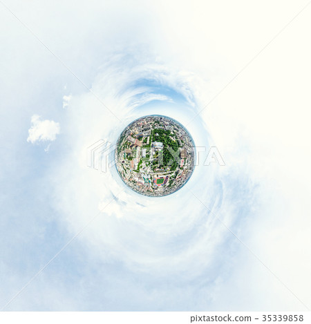 Aerial city view with crossroads and roads, houses Aerial city view with crossroads and roads, houses 35339858